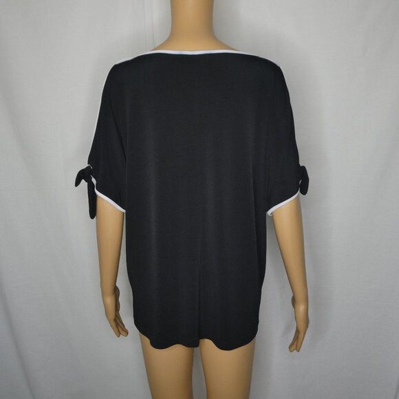 Ivanka Trump Cold Shoulder Tie Split Sleeve Blouse - Picture 12 of 12